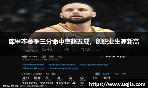 库里本赛季三分命中率超五成，创职业生涯新高